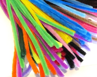 Fuzzy Wire Pipe Cleaners Bulk 30cm Chenille Stem Fuzzy Bendable Wire Stems for Arts and Crafts Smooth Ends Pipes for Kids Classroom Crafts