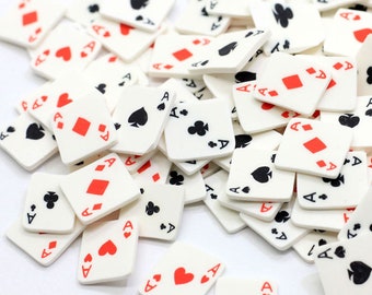 100g Poker Shape Polymer Clay Sprinkles Hot Soft Clay Sprinkles Colorful Nail Art Decoration Plastic Crafts Tiny Cute Accessories