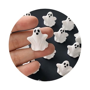 Estatueta de fantasma branco mini resina ornamento fantasma miniatura estátua brinquedo micropaisagem decoração de mesa