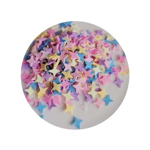 Kleurrijke confetti ster polymeerklei hagelslag 500g zak slijmspeelgoed vulling