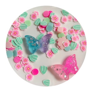 Frühling Saison Mix Polymer Clay Blume Scheibe Für Slime Lieferungen Nail Art Zubehör