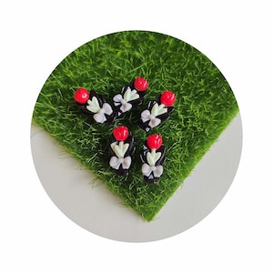 Kawaii Flatback Harz Rose Bouquet Simulation Blumen Dekoration Handwerk Scrapbooking DIY Zubehör