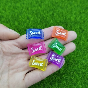 Resin Candy Flatback Sweet Candy Toys For Scrapbooking DIY Jewelry Craft Ornaments Phone Hairpin Toy Cap Embellishment