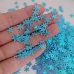 Blue Snowflake Sequins Confetti Artificial Snow Ornaments Christmas Decoration Slime Supplies Tumbler Glitter Nail Art Shaker Cards Decor