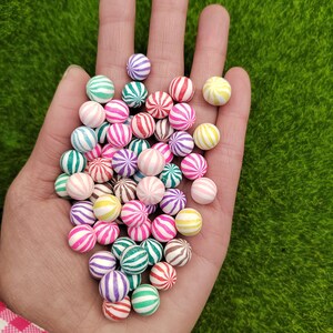 10mm Polymer Clay Colorful Watermelon Ball Kids Dollhouse Toy Creative Jewelry Craft DIY Home Arts Ornament Accessories