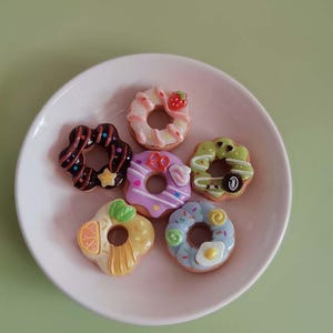 Kawaii Frucht Donut Harz Cabochon Für DIY Craft Slime Telefon Fall Charms
