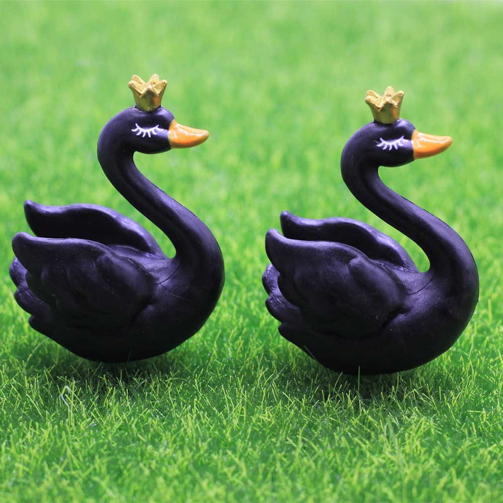 BLACK SWAN,新品未開封,DOKKEN,MSG,WHITESNAKE 3D Crown Black Swan Plastic Animal Small Statue Little Figurine