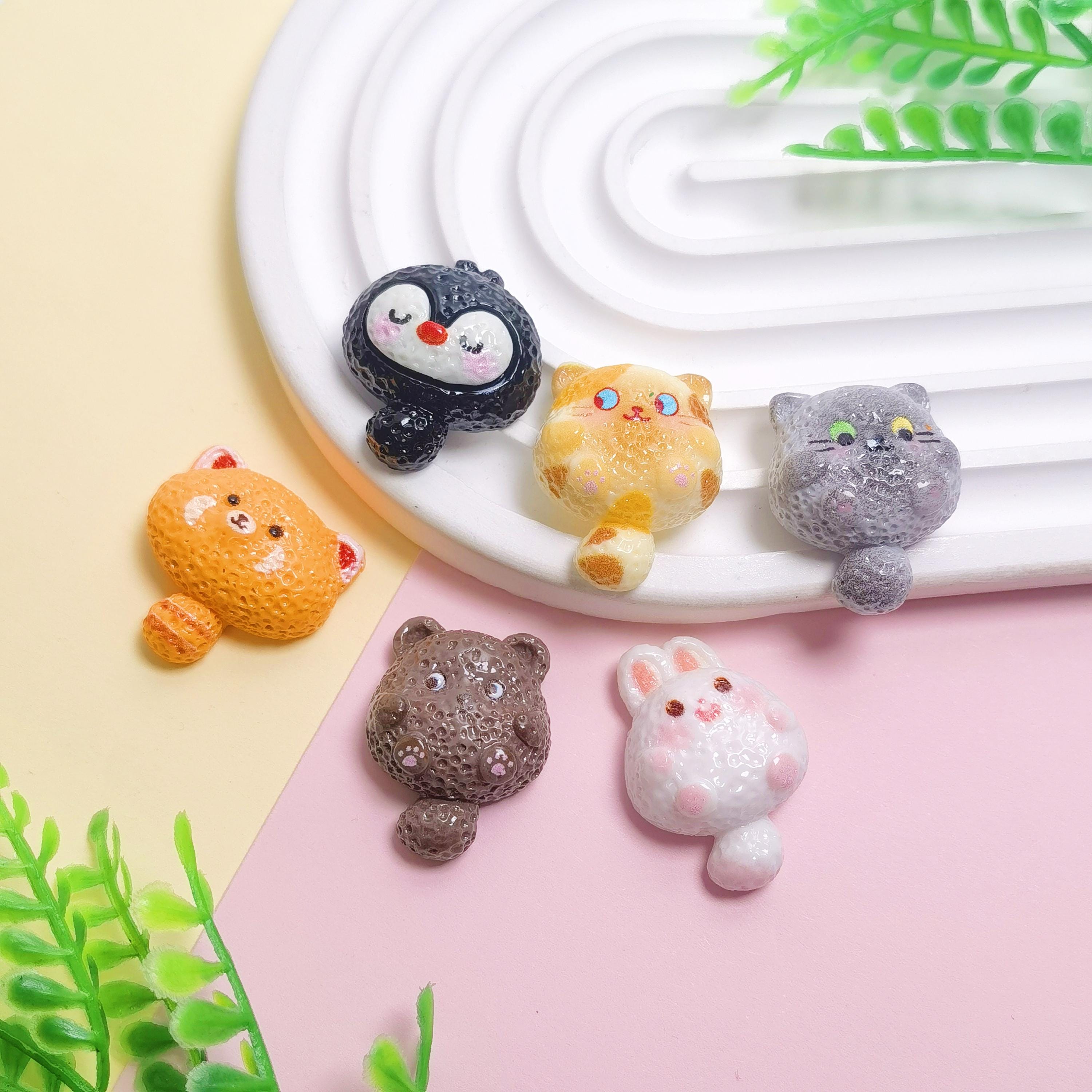 Kawaii Animals Cartoon Miniatures Flatback Resin Charms for DIY Crafts ...