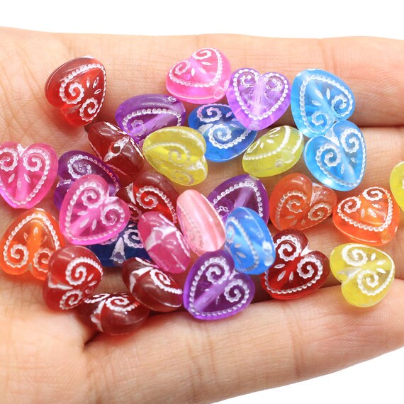 25 Mixed Color 14mm 3D Illusion Acrylic Miracle Round Beads – DIY Craft Spacers