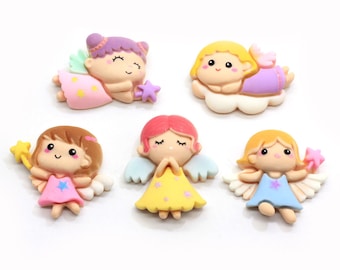 Kawaii płaskie ozdoby z żywicy kątowe dla dzieci w stylu barokowym żywica kaboszon do samodzielnego wykonania biżuterii naszyjnik kolczyki bransoletka