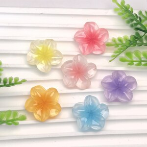 25 mm plumeriahars cabochons plaksteen bedeltjes mini Hawaiiaanse bloem voor sieraden maken, scrapbooking, knutselen telefoonhoesje, slijm