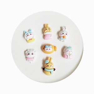 Kawaii Kaninchen Candy Cupcake Ostern Charms Harz Verzierung