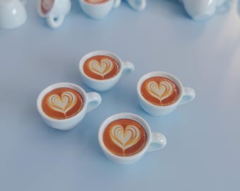 Latte Art Coffee Miniature Drinks Coffee Cup for Micro Landscape Accessories, Food Themed Party Favors, Universal Holiday Gifts