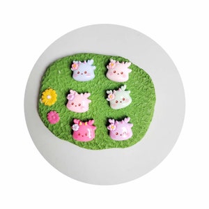 Chinesisches Neujahr Cartoon Tier Drache Baby Harz Cabochons Für Scrapbook DIY Schmuck Kinder Geschenk Haarnadel Dekorieren Accessoires