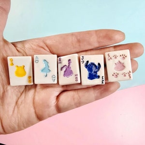 Resina dos desenhos animados poker artesanato encantos flatback scrapbook decoração enfeites diy acessórios