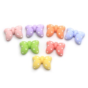 25mm Polka Dot Papillon Flat Back Resin Bowknot Cabochon Scrapbooking Accessori Decorativi Craft Per Hairbow Fai da Te