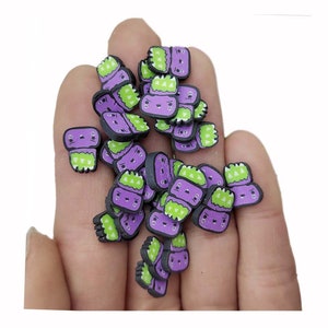 Halloween Purple Poison Jar Plakjes Polymeer Klei Hagelslag Zacht Aardewerk voor DIY Ambachten Slijm Vullen Accessoires