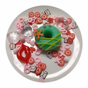 Polymer Clay Liebe Herz Mix Streusel Lustige Anhänger für Kinder Slime Topping