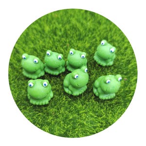 Mini animali in resina kawaii, cabochon a dorso piatto, rana, mini figurina fai da te, artigianato decorativo, accessorio per scrapbooking