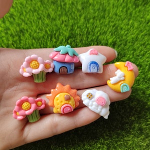 Cute House Resin Flatback Cabochon Ananas Fragola Fungo per Accessorio Bracciale Collana Orecchini Spilla Fai Da Te