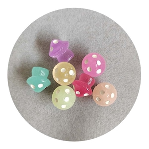 Luminous Resin Decor for Garden Glow in Dark Cute Mushroom Miniature Fairy Garden Accessories