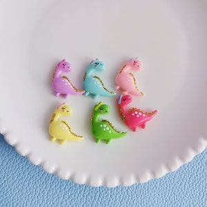 21mm niedliche kleine Dinosaurier Harz Charms für Haar Kleidung Schuhe Planar Harz Cabochon DIY Home Dekoration