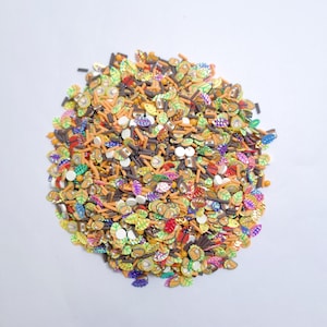 Feuilles en pâte polymère, tranches et paillettes pour nail art et slime