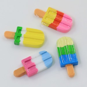 Regenbogen Eisstange Resin Flachrücken Cabochon Imitat Dessert Kunst Zubehör Dekoration Charm Handwerk