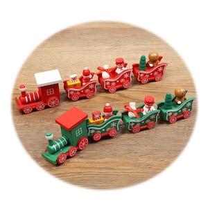 1:6 scale Pretend Play Miniature Dollhouse Colorful Cartoon Train Christmas Model For Doll House Decoration Accessories