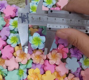 48 Perles Plumeria Blanc 25mm - Fleur Hawaïenne En Argile Polymère Pour Bijoux DIY