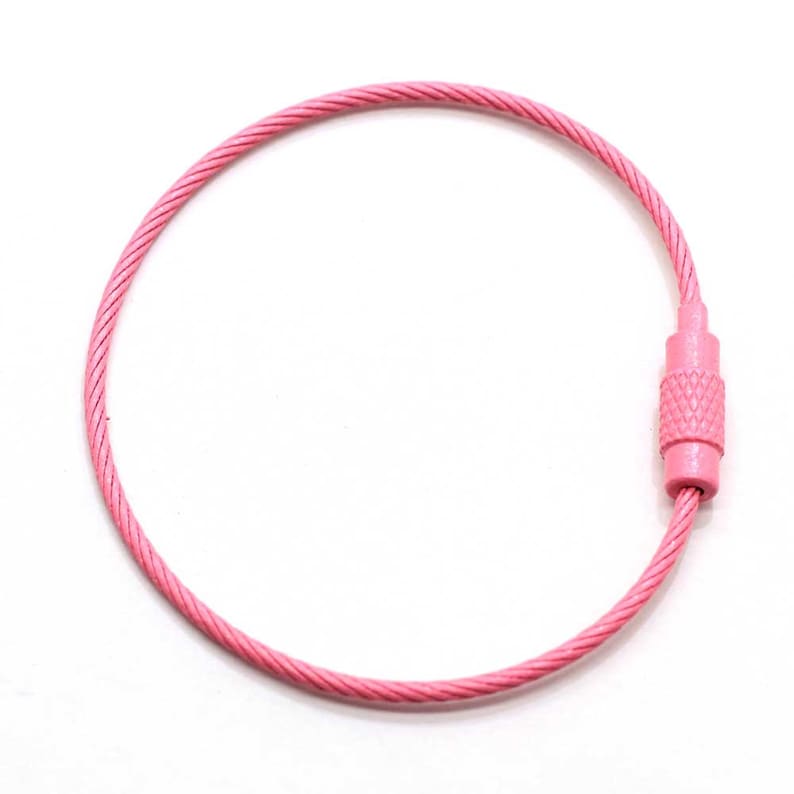 Colorful Wire Rope Key Chain Wire Keychain Carabiner Cable Key Ring ...