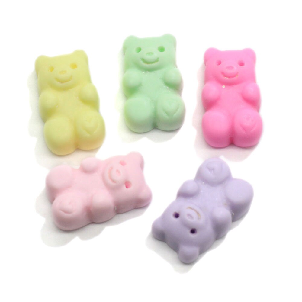 16mm Pastel Color Simulated Gummy Bear Candy Resin Cabochon Etsy