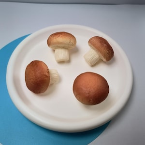 Miniatura de cogumelo de resina de 28 mm, em 3D, para decoração de casa de bonecas, micro jardim de fadas, paisagem, aquário, brinquedos em miniatura.