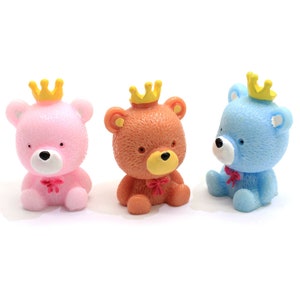Kawaii 3D Crown Bear Russia Bruin Panda Piccolo pascolo Statua Figurina Micro Artigianato Ornamento Miniature Fai da te Home Garden