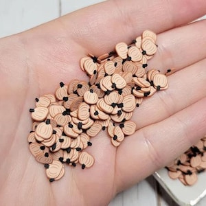 Vente en gros de tranches de citrouille rose d'Halloween pour nappage de slime, remplissage de shaker, accessoires de nail art