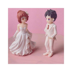 2 Stücke Paar Figuren Kompakte Vivid Kunststoff Fee Garten Liebhaber Miniatur Paar Puppen Hochzeit Zubehör