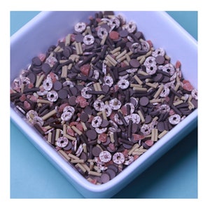 5mm Colorful Fake Chocolate Bread Crumbs Polymer Hot Clay Sprinkles For Crafs DIY Nail Arts Tiny Cute plastic klei Accessories