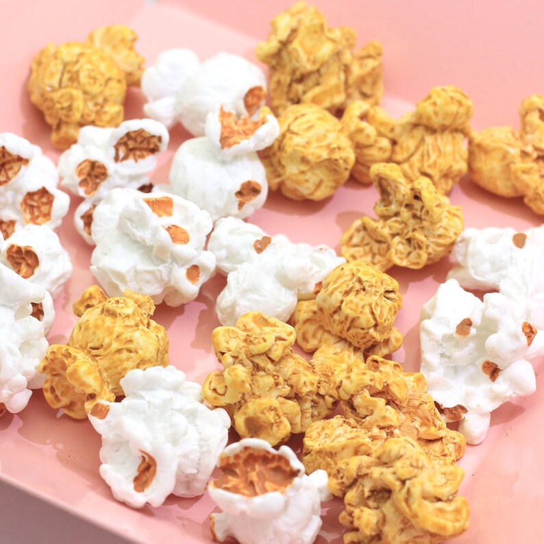 3D Sweet Miniature Popcorn Flat Back Resin Cabochons Handmade ...