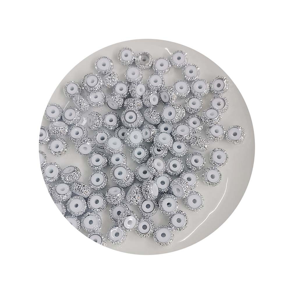 Random Rhinestone White White Resin Rhinestone Round Fancy Rhinestone Beads for Jewelry ...