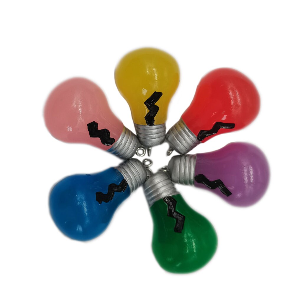 3D Light Bulb Charms Pendants for DIY Decoration Key Chain Etsy
