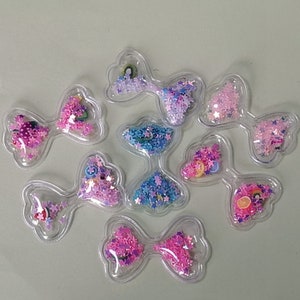 40 mm 60 mm Fluga Transparent Plastfyllning Paljett Shaker Applikationer för DIY Hantverk Hattlappar Huvudbonader Hårspännen Dekor