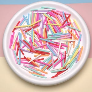 Mini pajita de 20 mm para manualidades con comida en miniatura, accesorios para preparar bebidas en casas de muñecas, artículos de joyería kawaii