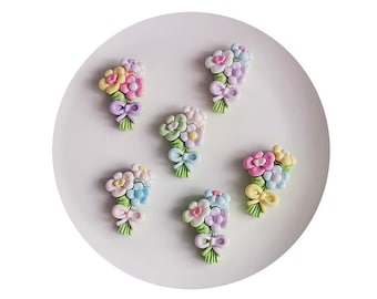 Beautiful Bouquet Series Resin Flatback Cabochons For Hairpin Scrapbooking DIY Jewelry Craft Decoration Accessories