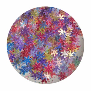 Colorful 14mm Snowflake Sequins With 1 Center Hole Christmas Gift Cloth DIY Navidad Ornaments Sequin Sew Craft