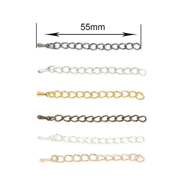 5.5cm Length Extend Tail Chain for DIY Chain Bracelets Necklace Jewelry Accessories