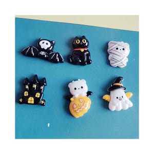 Śliczne żywiczne zawieszki hurtowe Halloween miniaturowy kot wampir nietoperz duch DIY żywiczne rzemiosło