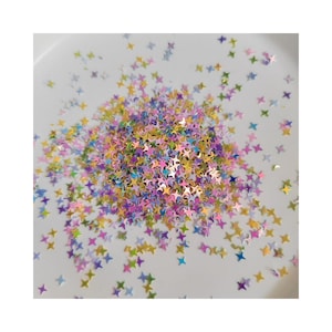 Small Star Glitter Nail Art Shiny Four-pointed Star Glitter For Epoxy Resin Filling UV Silicone Mold Filler DIY Crystal Crafts Handmade