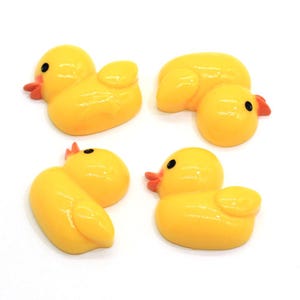 Harz Mini Cartoon Gelbe Ente Flache Rückseite Cabochons für DIY Sammelalbum Schmuck Dekor Handwerk Slime Liefert Nail Art Charms