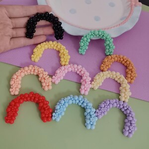 Alla hjärtans dag ballongbåge kawaii berlocker söta ballongformade harts cabochons ornament för håraccessoarer telefonskal scrapbooking dekor