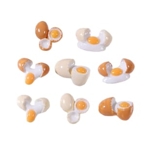 25mm Kawaii Gebrochenes Ei Harz Cabochon DIY Künstliche Miniatur Spielzeug